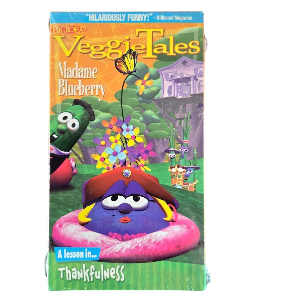 Sealed Veggie Tales Madame Blueberry A lesson in Thankfulness VHS